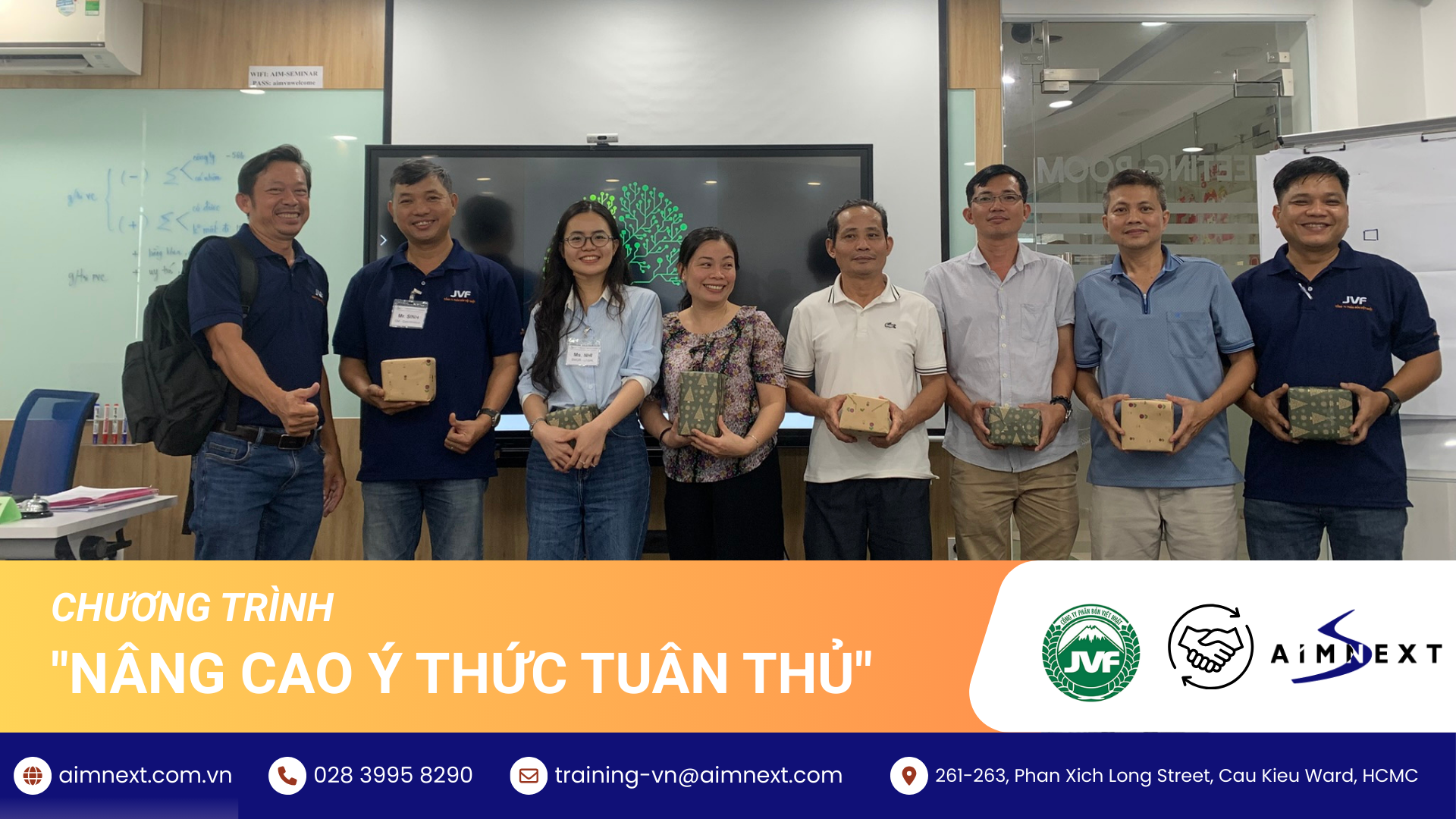 [ĐÀO TẠO TẠI DOANH NGHIỆP]  AIMNEXT ĐỒNG HÀNH CÙNG JVF LAN TỎA VĂN HÓA TUÂN THỦ TRONG ĐỘI NGŨ QUẢN LÝ.